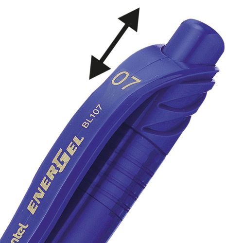 Pentel Energel X Gel Retractable Gel Rollerball Pen 0.7mm Tip 0.35mm Line Blue (Pack 12)  | County Office Supplies