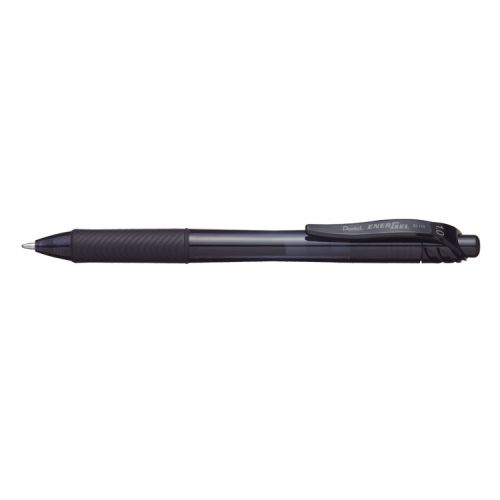 Pentel Energel X Gel Retractable Gel Rollerball Pen 1.0mm Tip 0.5mm Line Black (Pack 12)