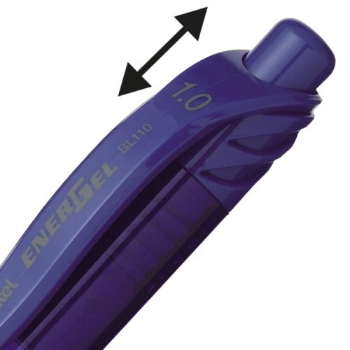 16713PE - Pentel Energel X Gel Retractable Gel Rollerball Pen 1.0mm Tip 0.5mm Line Blue (Pack 12) BL110-C - BL110-CX