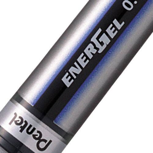 Pentel EnerGel + Metal Tip Rollerball Pen 0.7mm Blue (Pack of 12) BL27-C