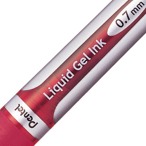 Pentel Energel XM Gel Rollerball Pen 0.7mm Tip 0.35mm Line Red (Pack 12) - BL57-BO