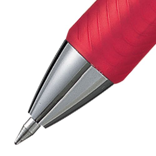 16769PE - Pentel Energel XM Retractable Gel Rollerball Pen 0.7mm Tip 0.35mm Line Red (Pack 12) - BL77-BO