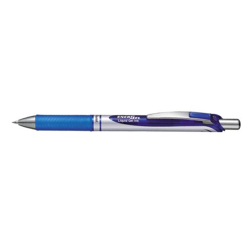 Pentel Energel XM Retractable Gel Rollerball Pen 0.7mm Tip 0.35mm Line Blue (Pack 12)