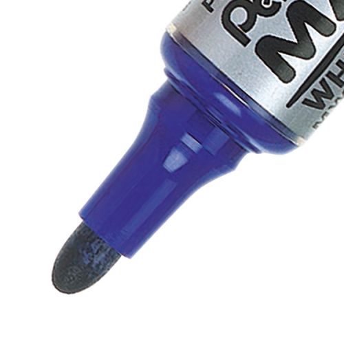 17455PE - Pentel Maxiflo Whiteboard Marker Bullet Tip 3mm Line Blue (Pack 12) - MWL5M-CO