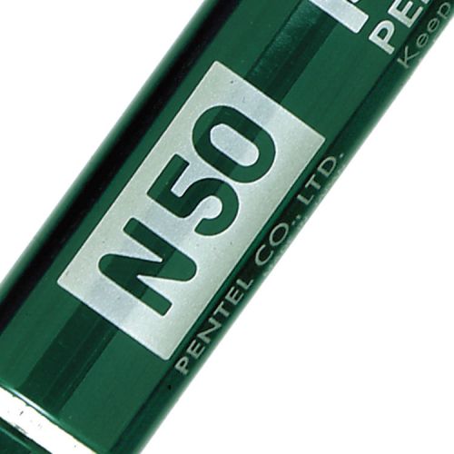 Pentel N50 Permanent Marker Bullet 4.3mm Tip 2.2mm Line Green Ref N50-D [Pack 12] 4054570 Buy online at Office 5Star or contact us Tel 01594 810081 for assistance