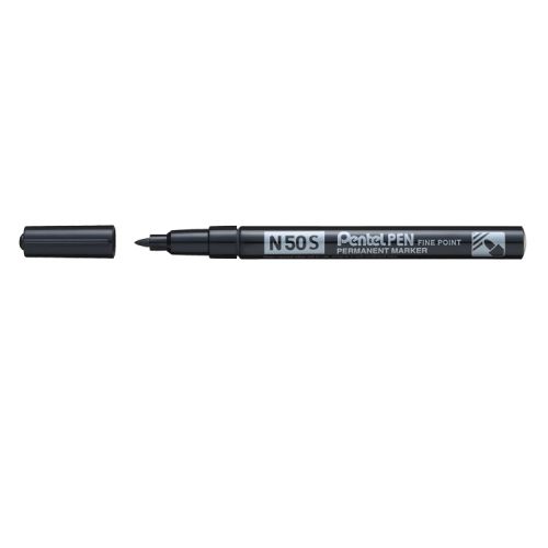Pentel N50S Permanent Bullet Marker Fine Black 12 Pack N50S-A