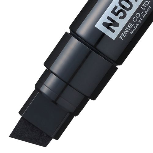 Pentel N50XL Permanent Marker Jumbo Chisel Tip 17mm Line Black (Pack 6) - N50XL-A  59039PE