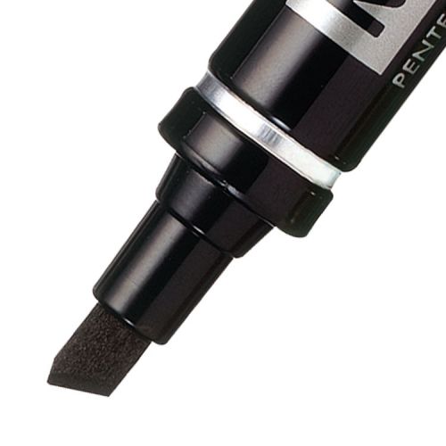 Pentel N60 Permanent Marker Chisel Tip 3.9-5.7mm Line Black (Pack 12) - N60-A