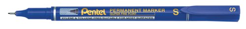 Super Fine Point Permanent Markers Bullet Tip 0.64mm Blue (Pack 12) - NFS410-C