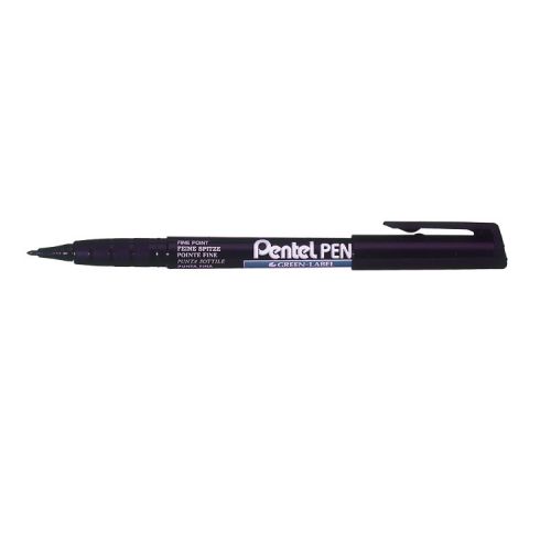 Pentel NMS50 Permanent Marker Bullet Tip 1mm Line Black (Pack 12)
