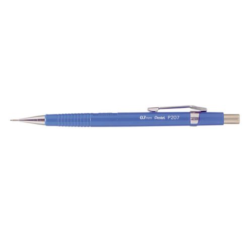 Pentel P207 Mechanical Pencil HB 0.7mm Lead Blue Barrel (Pack 12)