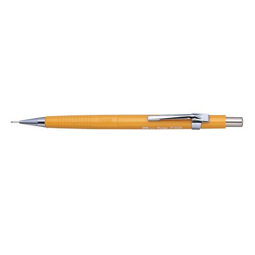 Pentel P209 Mechanical Pencil with Eraser Steel-lined Sleeve with 6 x HB 0.9mm Lead Ref P209 [Pack 12]