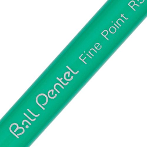 Pentel R50 Rollerball Pen 0.8mm Tip 0.4mm Line Black (Pack 12) - R50-A