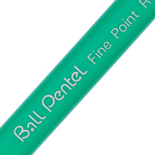 Pentel R50 Rollerball Pen 0.8mm Tip 0.4mm Line Green (Pack 12) - R50-D Pentel Co