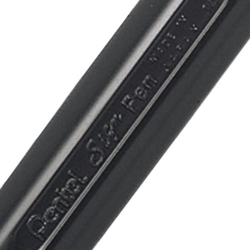 Pentel Original Sign Pen S520 Fibre Tip Pen 2mm Tip 1mm Line Black (Pack 12) - S520-A