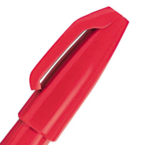 Pentel Original Sign Pen S520 Fibre Tip Pen 2mm Tip 1mm Line Red (Pack 12) - S520-B