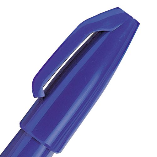 17147PE - Pentel Original Sign Pen S520 Fibre Tip Pen 2mm Tip 1mm Line Blue (Pack 12) - S520-C