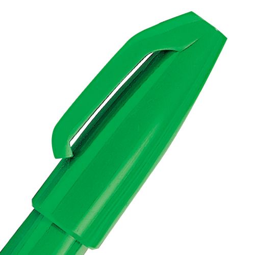 Pentel Original Sign Pen S520 Fibre Tip Pen 2mm Tip 1mm Line Green (Pack 12) - S520-D