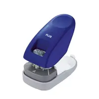 Plus By Pentel Staple-Free Desktop Stapler10 Sheet Capacity and A4 2-Hole Punch With Guidebar Blue 31260
