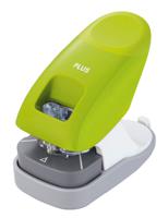 Plus By Pentel Staple-Free Desktop Stapler10 Sheet Capacity and A4 2-Hole Punch With Guidebar Green 31261