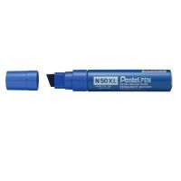 Pentel N50XL Permanent Marker Jumbo Chisel Tip 17mm Line Blue (Pack 6) - N50XL-C
