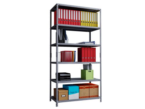 Phoenix AR Series AR2015/6G 6 Shelf Static Shelving Unit in Grey