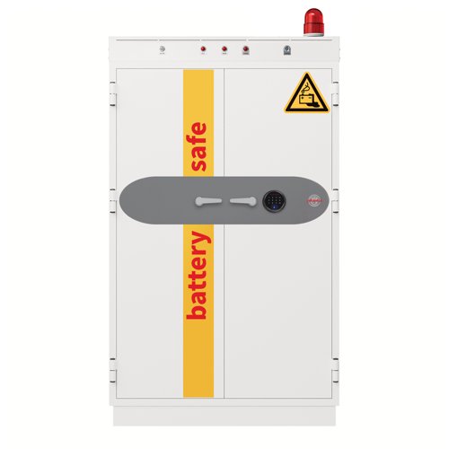 Phoenix Battery Commander Pro BS1946F Size 6 Battery Storage & Charging Safe with Fingerprint Lock VDMA Certified