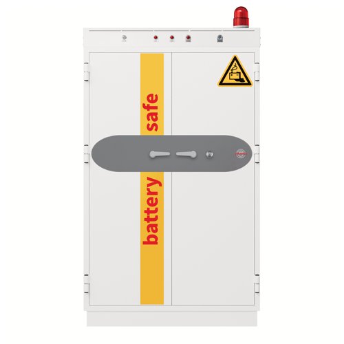 Phoenix Battery Commander Pro BS1946K Size 6 Battery Storage & Charging Safe with Key Lock VDMA Certified