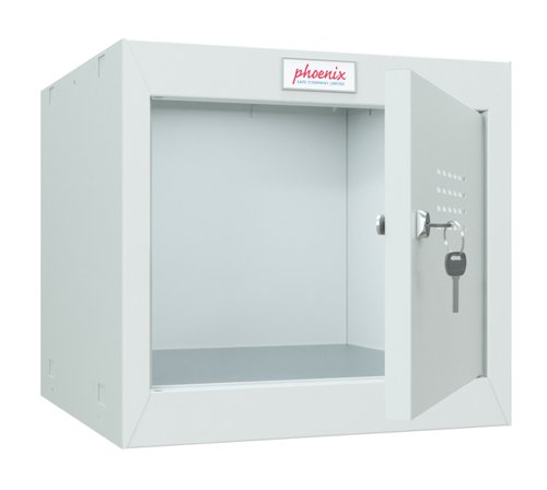 Phoenix CL Series CL0344GGK Size 1 Cube Locker in Light Grey with Key Lock CL0344GGK Buy online at Office 5Star or contact us Tel 01594 810081 for assistance