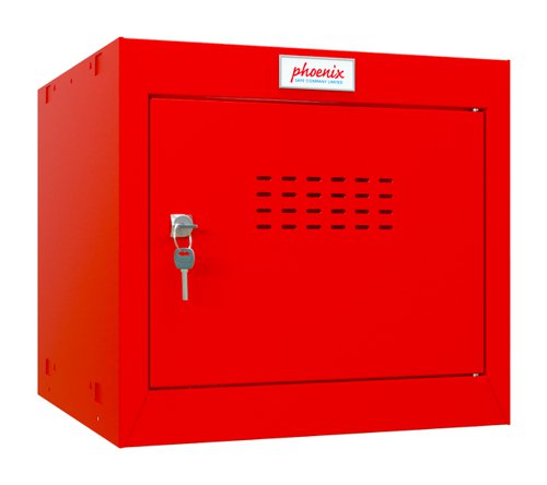 Phoenix CL Series Size 1 Cube Locker in Red with Key Lock CL0344RRK
