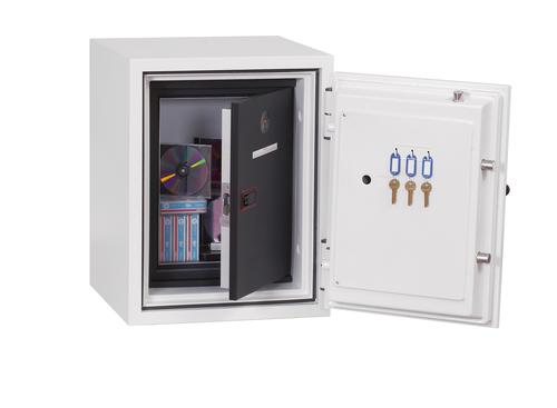 57898PH | THE PHOENIX DATACARE is designed to meet the requirement of a large capacity fire protection unit for computer backup tapes and digital media such as CD’s, DVD’s and memory sticks. Suitable for use in residential or business premises. 