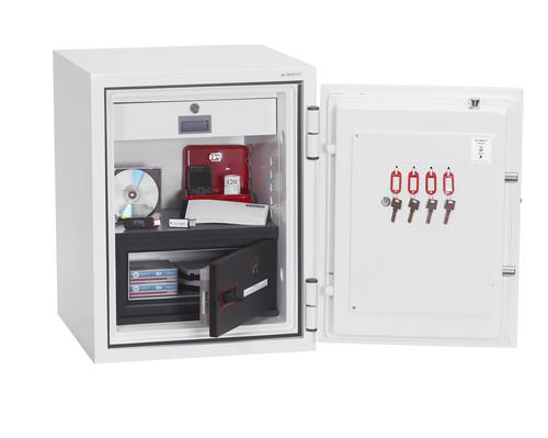 57954PH | THE PHOENIX DATA COMBI provides fire protection for paper documents, computer diskettes, tapes and all forms of data storage and security for cash and valuables all in one unit. Suitable for use in residential or business premises. 
