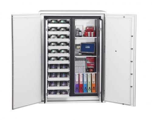 58010PH | THE PHOENIX DATA COMMANDER is designed to meet the requirement of a large capacity fire protection unit for computer diskettes, tapes and all forms of data storage. Suitable for use in commercial business premises for large volume storage. 