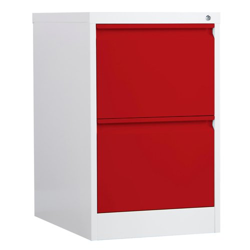 Phoenix FC Series FC1002GRK 2 Drawer Filing Cabinet Grey Body Red Drawers with Key lockTHE PHOENIX FC SERIES FILING CABINETS are the perfect storage solution for your valuable documents. Able to accommodate Fools cap, A4 & A5 files.