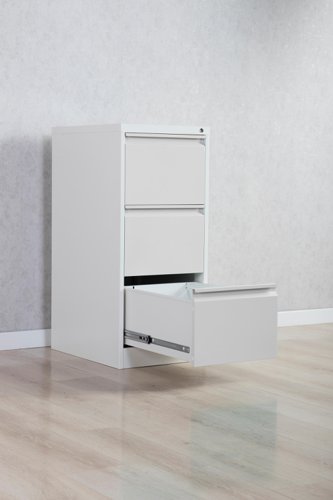 Phoenix FC Series FC1003GGK 3 Drawer Filing Cabinet Grey with Key lockTHE PHOENIX FC SERIES FILING CABINETS are the perfect storage solution for your valuable documents. Able to accommodate Fools cap, A4 & A5 files.