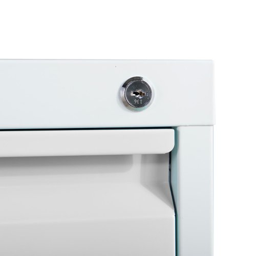 25486PH - Phoenix FC Series 3 Drawer Filing Cabinet Grey with Key Lock - FC1003GGK