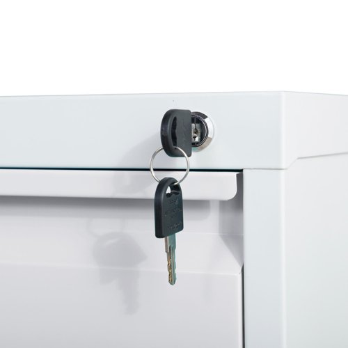 Phoenix FC Series 3 Drawer Filing Cabinet Grey with Key Lock - FC1003GGK Phoenix