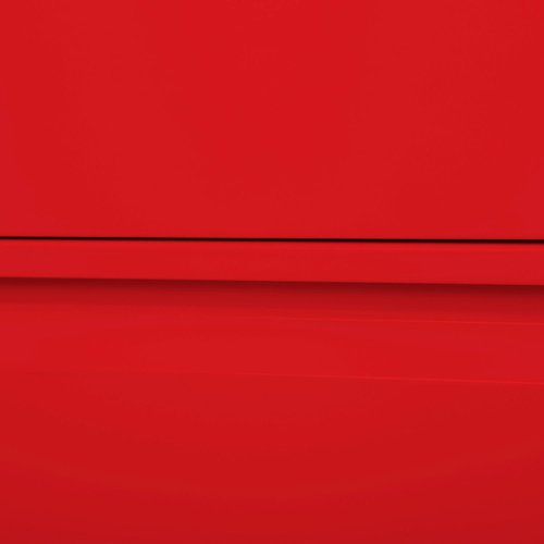 25500PH - Phoenix FC Series 3 Drawer Filing Cabinet Grey Body Red Drawers with Key Lock - FC1003GRK
