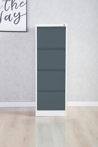 Phoenix FC Series 3 Drawer Filing Cabinet Grey Body Anthracite Drawers with Key Lock - FC1004GAK