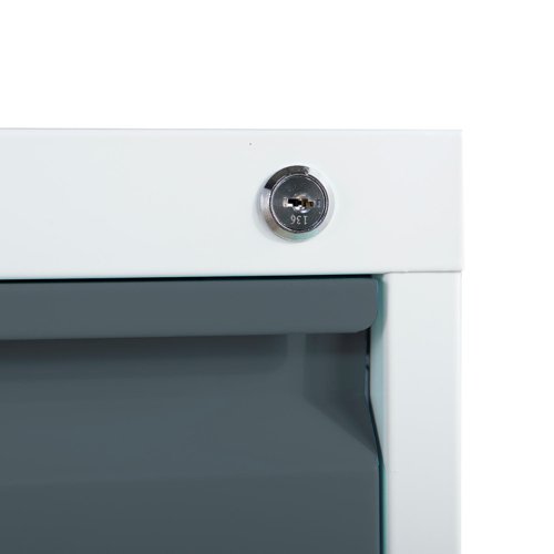 25535PH - Phoenix FC Series 3 Drawer Filing Cabinet Grey Body Anthracite Drawers with Key Lock - FC1004GAK