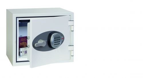 Phoenix Titan Size 1 Fire and Security Safe Electronic Lock White FS1281E