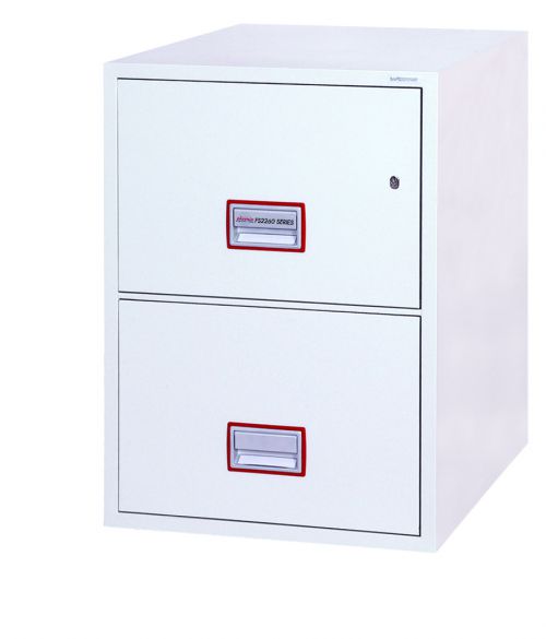 Phoenix World Class Vertical Fire File FS2262K 2 Drawer Filing Cabinet with Key Lock
