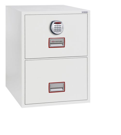 Phoenix World Class Vertical Fire File FS2272E 2 Drawer Filing Cabinet with Electronic Lock FS2272E Buy online at Office 5Star or contact us Tel 01594 810081 for assistance