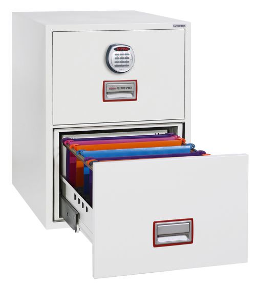 Phoenix World Class Vertical Fire File FS2272E 2 Drawer Filing Cabinet with Electronic Lock