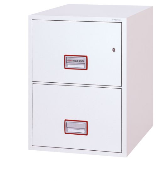 Phoenix World Class Vertical Fire File FS2272K 2 Drawer Filing Cabinet with Key Lock