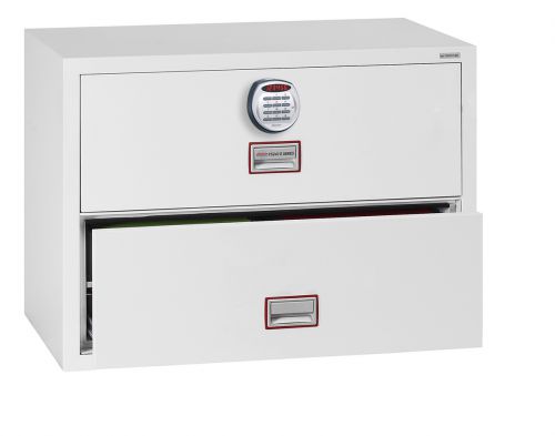 Phoenix World Class Lateral Fire File FS2412E 2 Drawer Filing Cabinet with Electronic Lock Document Safes FS2412E