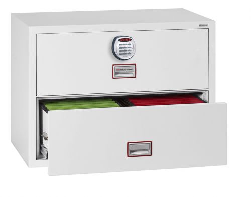 Phoenix World Class Lateral Fire File FS2412E 2 Drawer Filing Cabinet with Electronic Lock FS2412E Buy online at Office 5Star or contact us Tel 01594 810081 for assistance