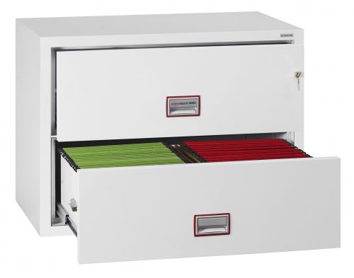 Phoenix World Class Lateral Fire File FS2412K 2 Drawer Filing Cabinet with Key Lock FS2412K Buy online at Office 5Star or contact us Tel 01594 810081 for assistance