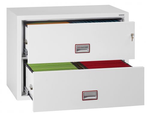 Phoenix World Class Lateral Fire File FS2412K 2 Drawer Filing Cabinet with Key Lock FS2412K Buy online at Office 5Star or contact us Tel 01594 810081 for assistance