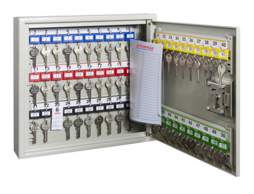 Phoenix Extra Security Key Cabinet KC0071K 50 Hook with Key Lock